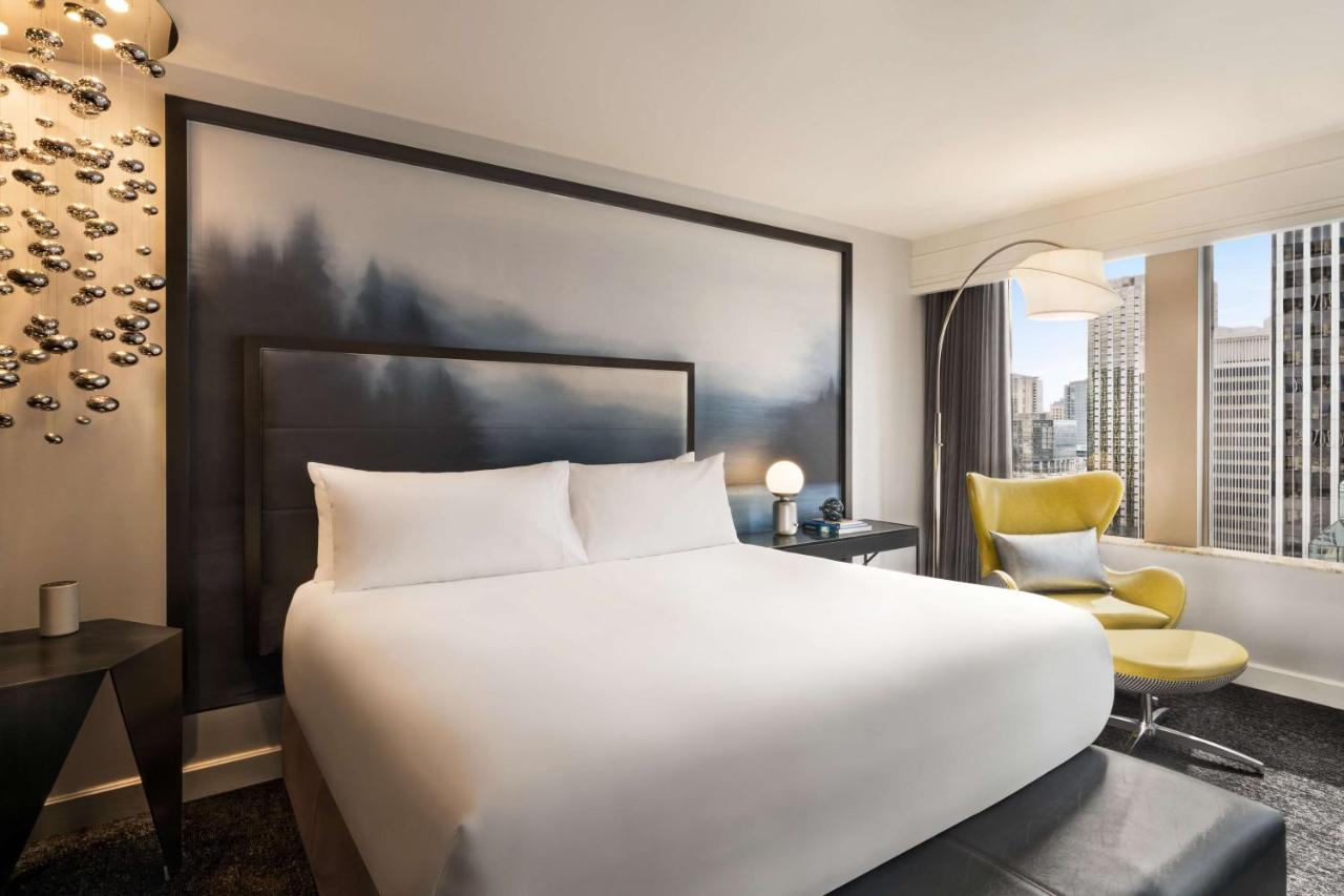 King Suite with Water and Skyline View at Hilton Motif Seattle