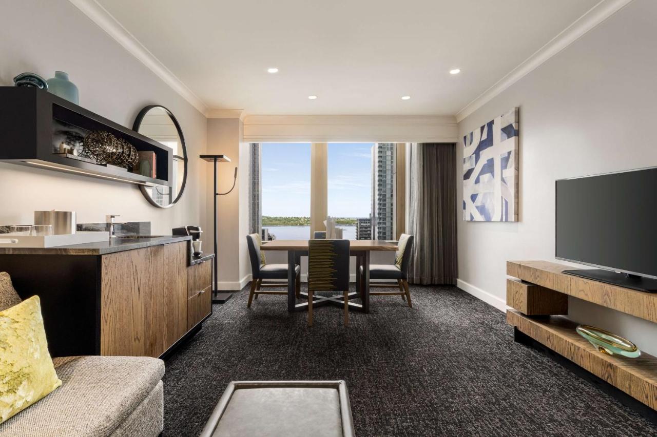 King Suite with Water and Skyline View at Hilton Motif Seattle