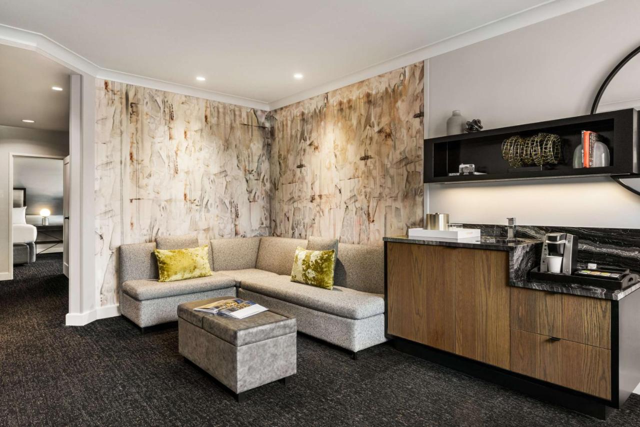 King Suite with Water and Skyline View at Hilton Motif Seattle