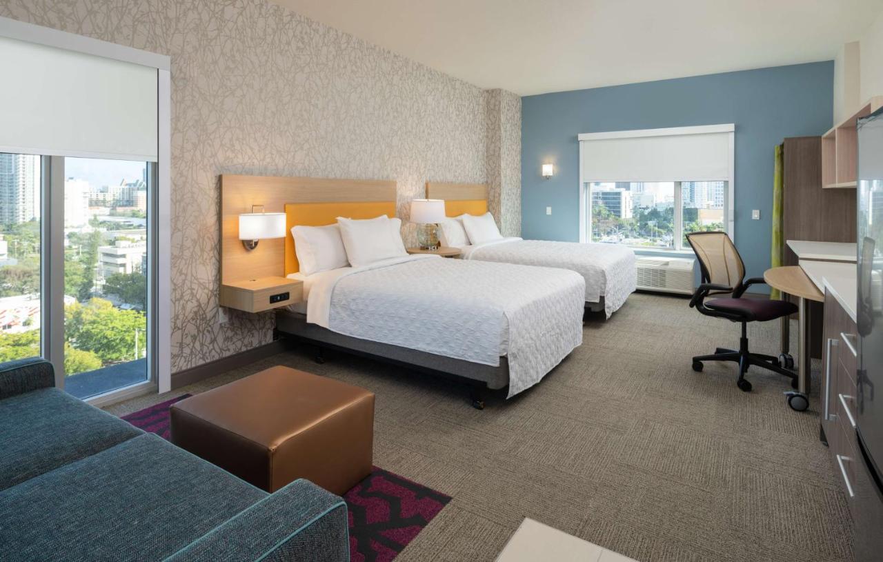 Queen Studio with Two Queen Beds - Mobility Accessible/Non-Smoking at Home2 Suites by Hilton Ft. Lauderdale Downtown, FL