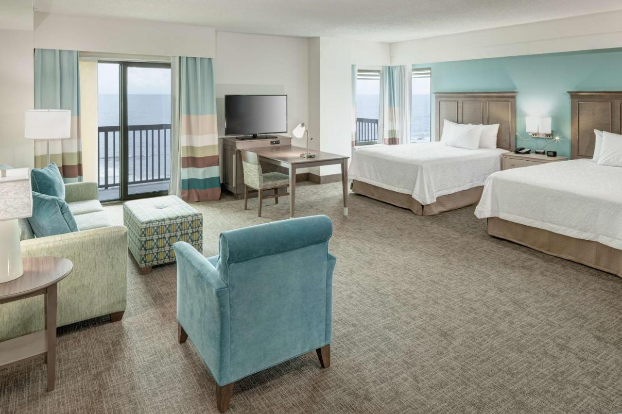Queen Suite with Two Queen Beds and Balcony at Hampton Inn & Suites Carolina Beach Oceanfront