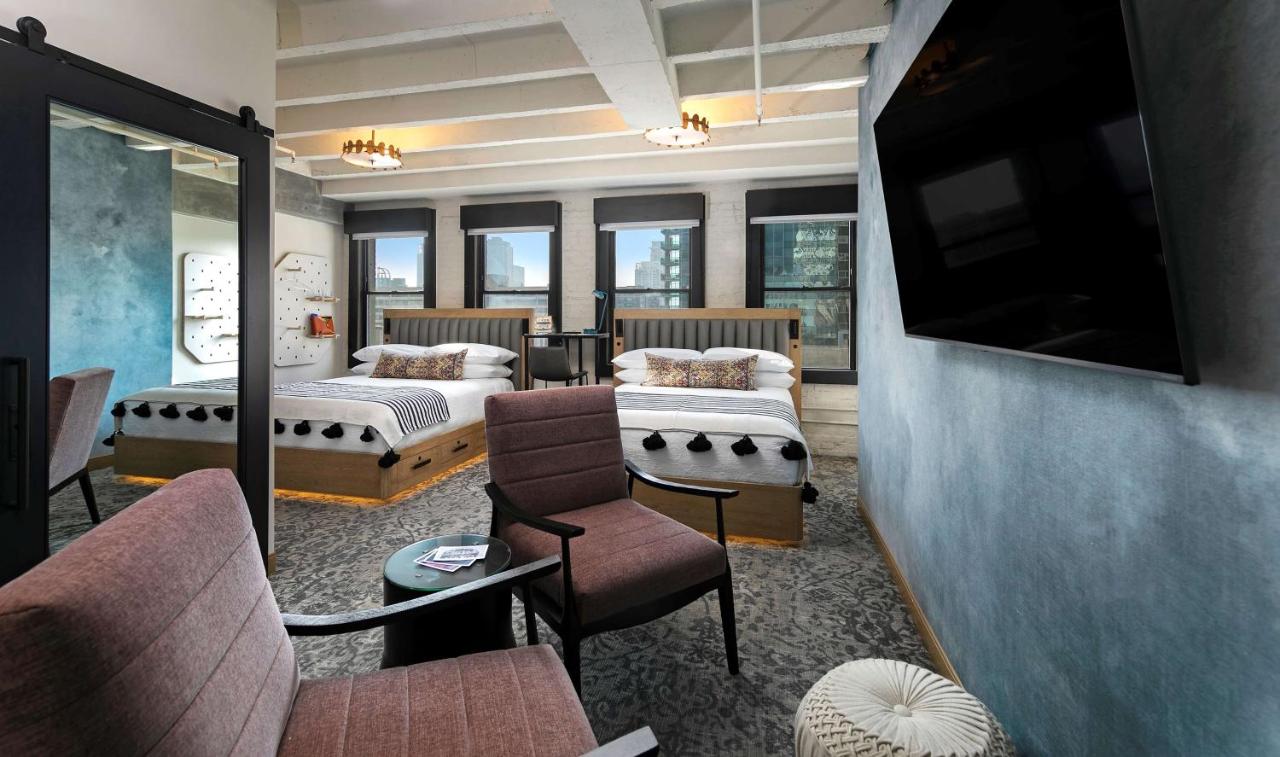 Queen Studio with Two Queen Beds at The Wayfarer Downtown LA, Tapestry Collection by Hilton