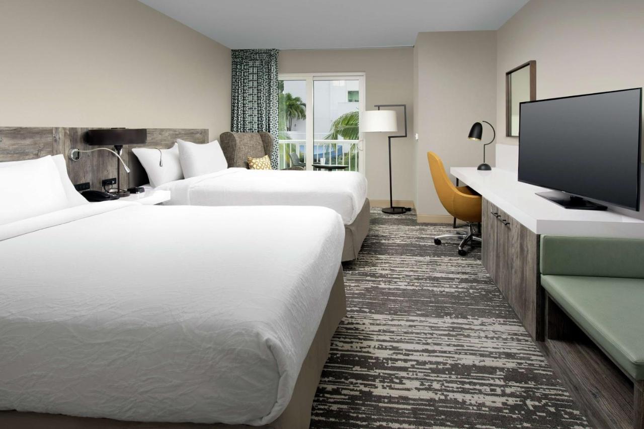 Queen Room with Two Queen Beds with Pool View at Hilton Garden Inn Miami Brickell South