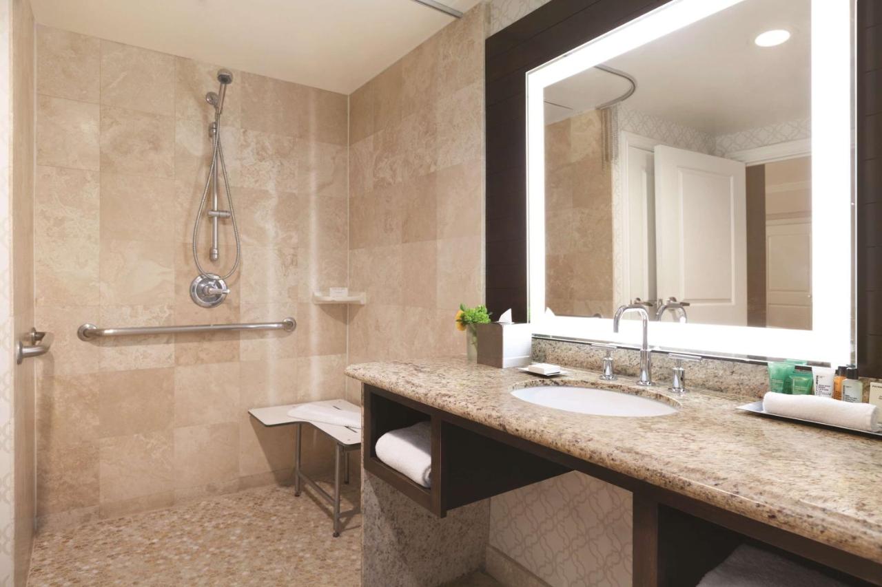 Superior Queen Room with Two Queen Beds with Roll in Shower at Hilton Los Angeles/San Gabriel