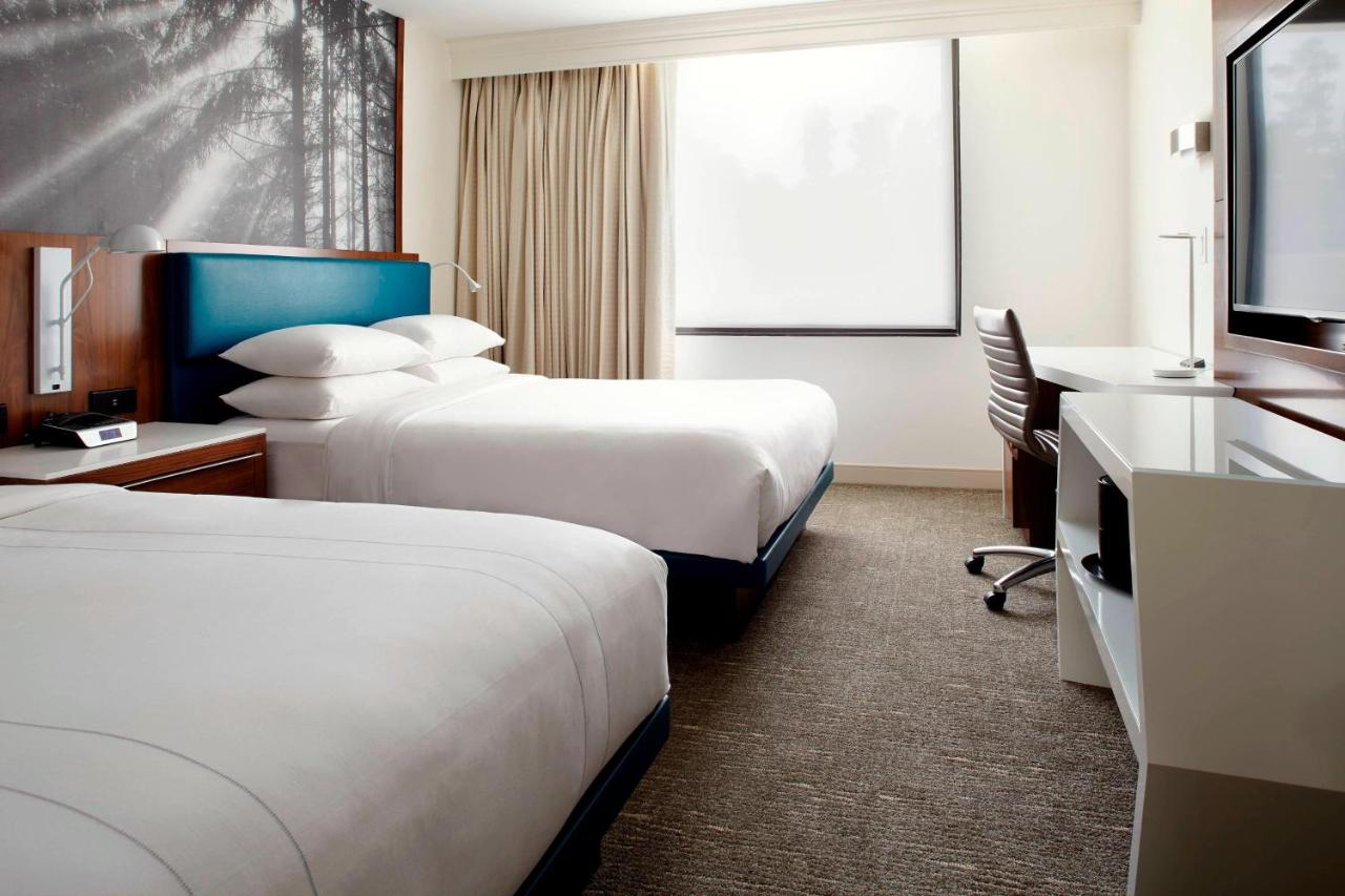 Queen Room with Two Queen Beds and Roll-in Shower - Mobility and Hearing Accessible at Raleigh Marriott Crabtree Valley