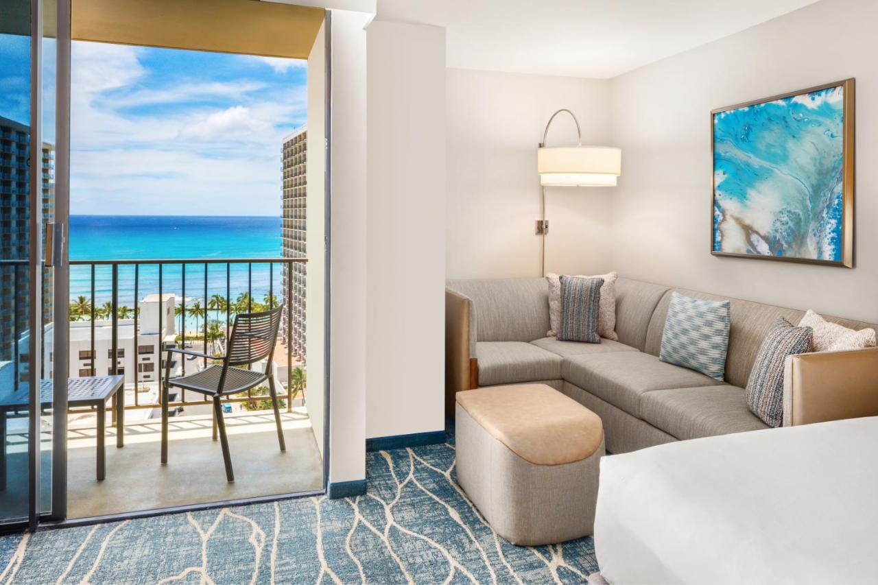 Specialty Queen Room with Two Queen Beds and Ocean View at Hyatt Place Waikiki Beach