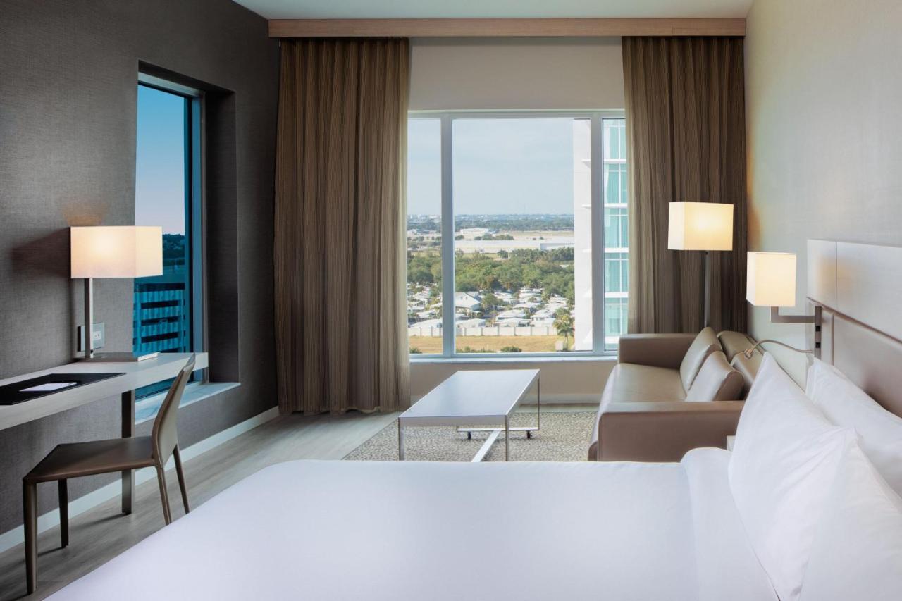 Premium Corner King Room with Sofa Bed and Promenade View at AC Hotel by Marriott Fort Lauderdale Airport