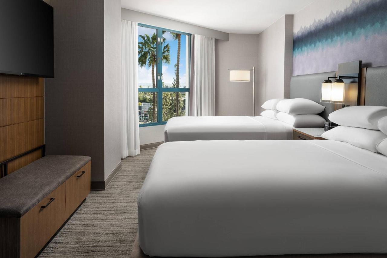 One Bedroom Suite with Two Double Beds or Twin Beds and a Sofa at Costa Mesa Marriott
