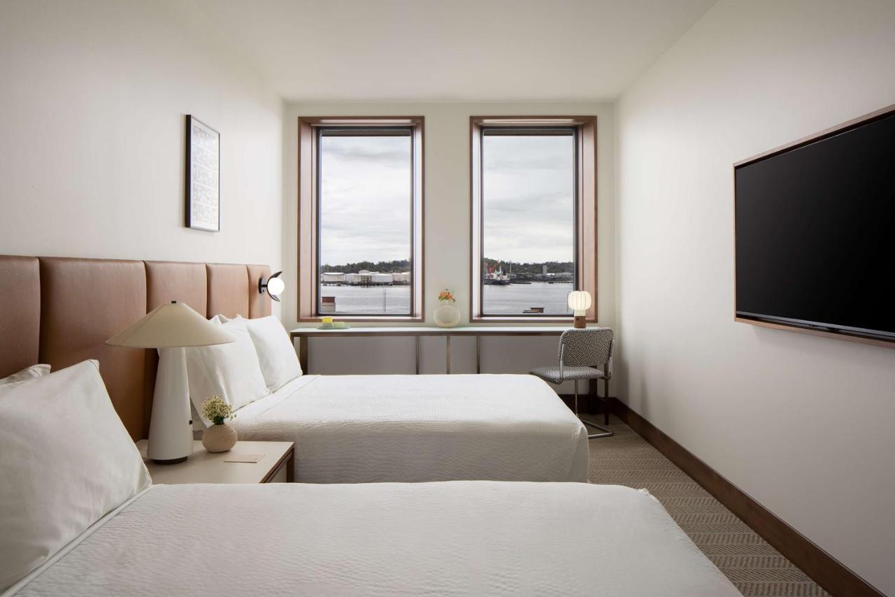 Queen Room with Two Queen Beds and Water View at Hotel Marcel New Haven, Tapestry Collection By Hilton