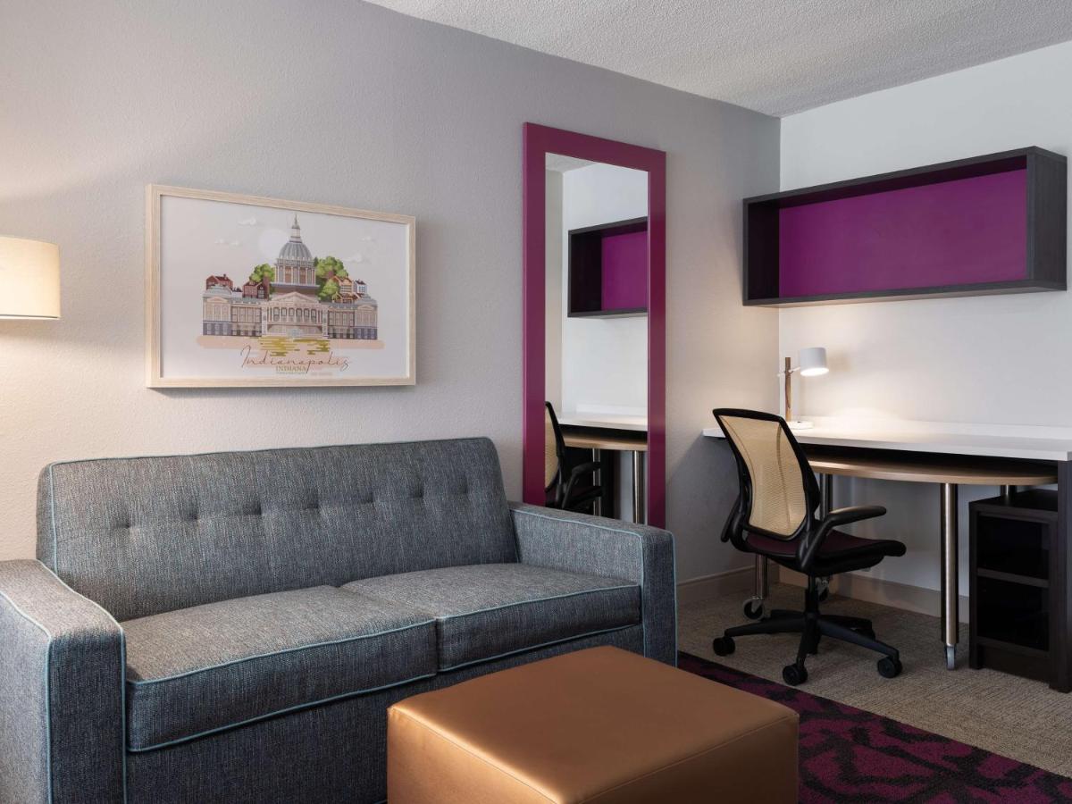 Queen Suite with Two Queen Beds - Hearing Accessible at Home2 Suites by Hilton Indianapolis Keystone Crossing