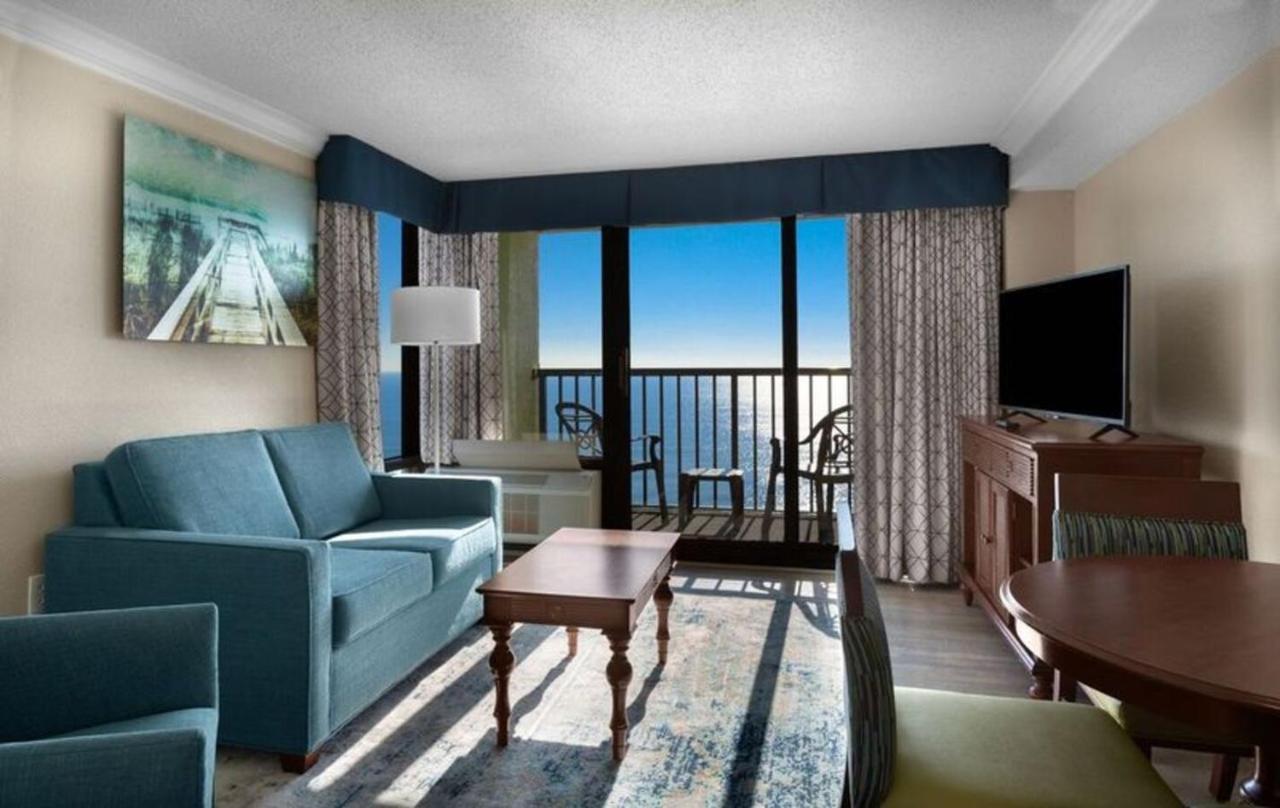 Tower Oceanfront King Suite - 1 King Bed with 1 Double Murphy Bed & 1 Single Sleeper Sofa at Sea Crest Oceanfront Resort