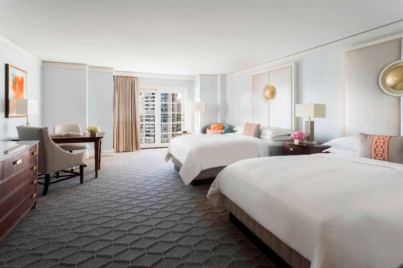 Large Room with Two double Beds and Partial Water View at The Ritz-Carlton, Marina del Rey