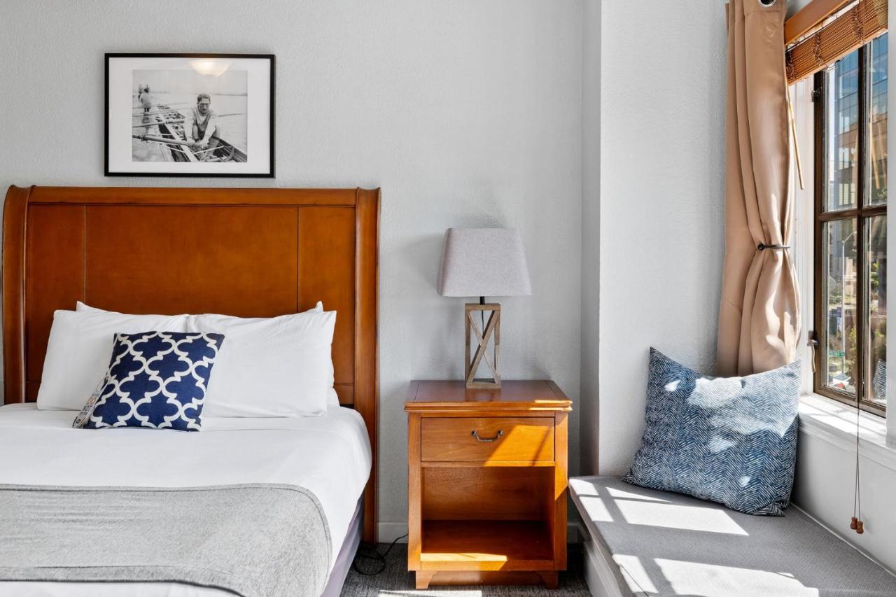 Premium Double Room - Two Queen Beds, Private Bathroom at College Inn Hotel