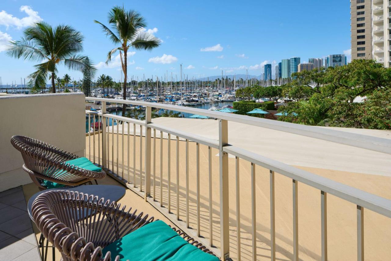 Luxury Junior Suite with Partial Ocean View and Kitchen at Ilikai Hotel & Luxury Suites