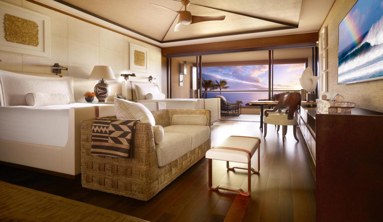 Ocean View Room with Two Double Beds at Four Seasons Resort Lanai