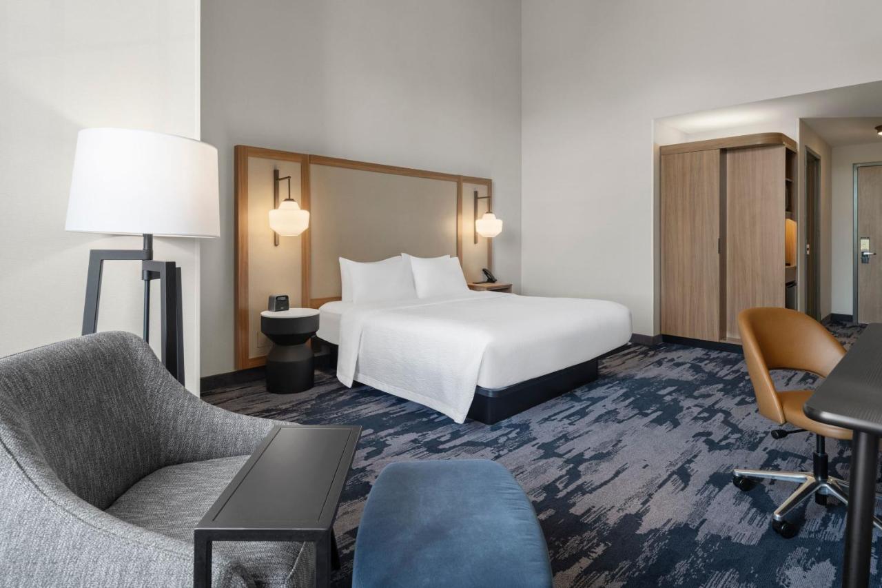 King Guest Room with River View at Fairfield Inn & Suites Madison Historic Eagle Cotton Mill