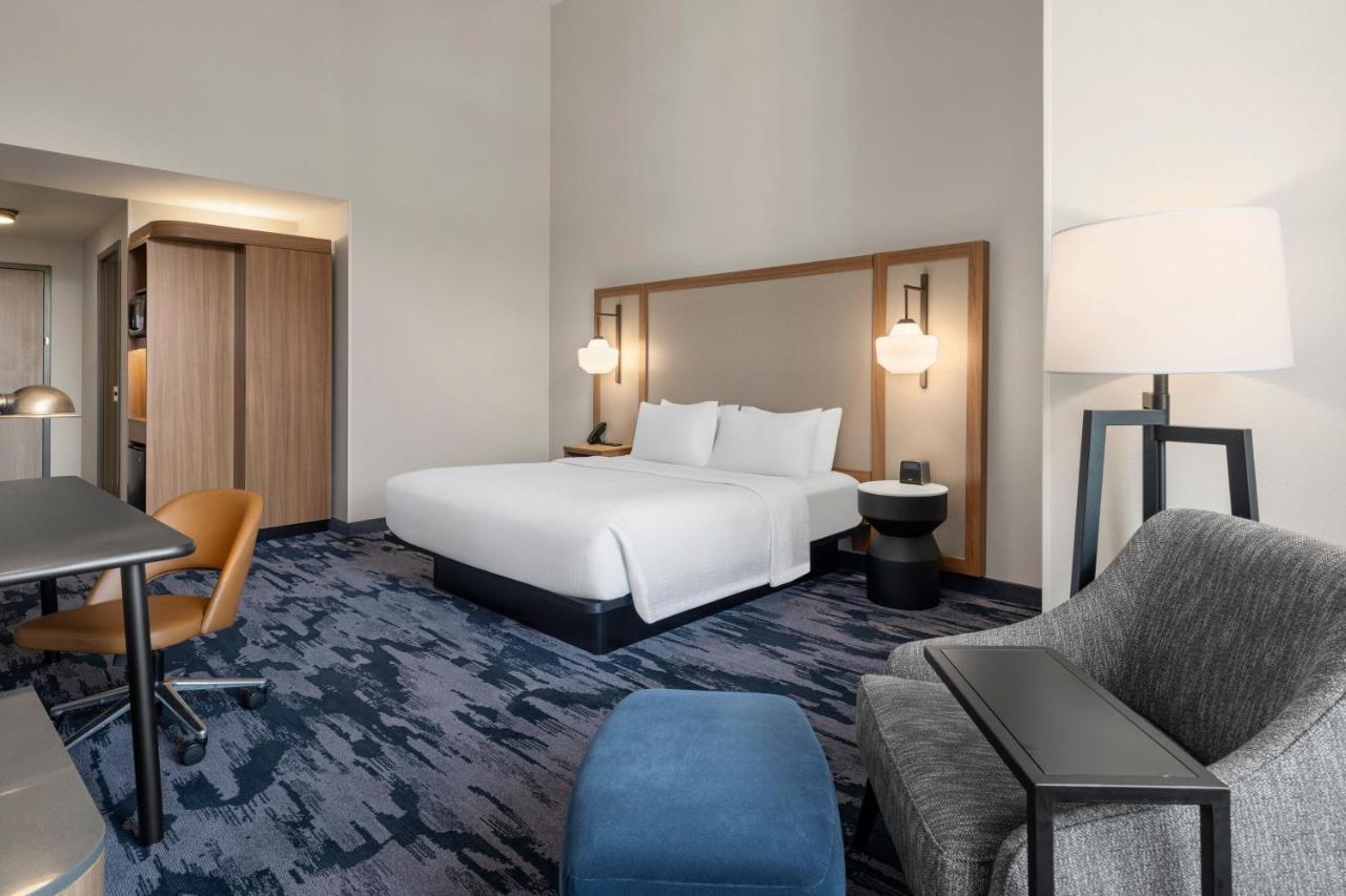 King Guest Room with River View at Fairfield Inn & Suites Madison Historic Eagle Cotton Mill
