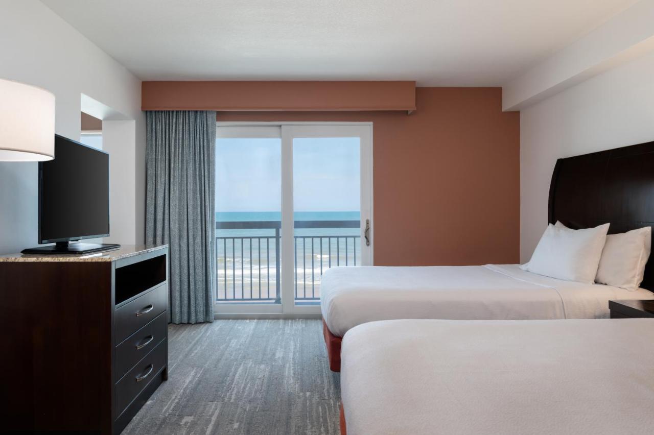 Deluxe Queen Room with Two Queen Beds and Balcony with Ocean-Front View at Hilton Garden Inn Daytona Beach Oceanfront