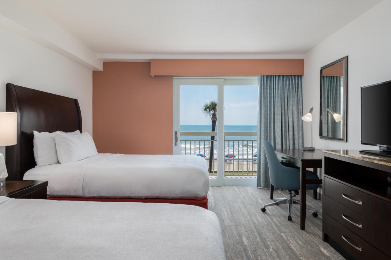 Queen Room Oceanfront with Balcony at Hilton Garden Inn Daytona Beach Oceanfront