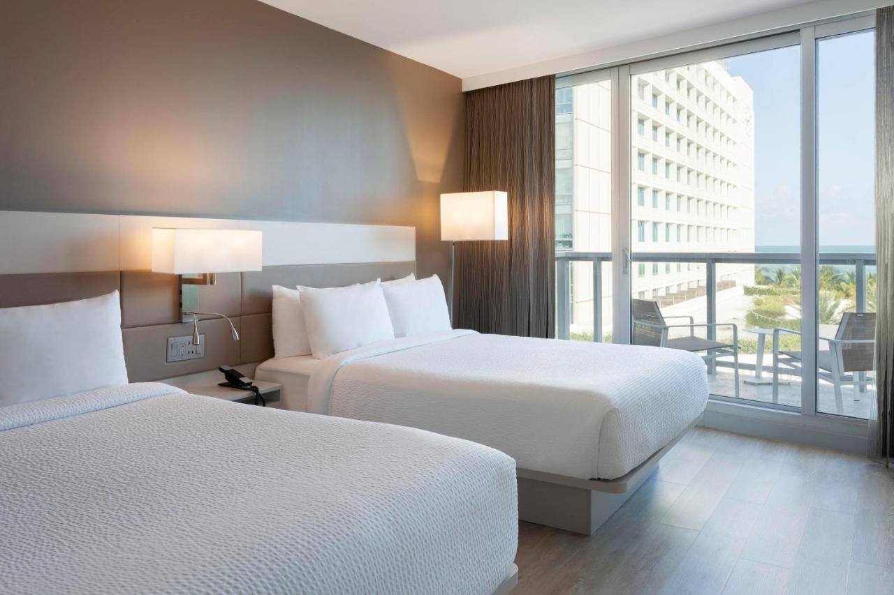 Queen Suite with Two Queen Beds with Ocean View and Balcony at AC Hotel by Marriott Miami Beach