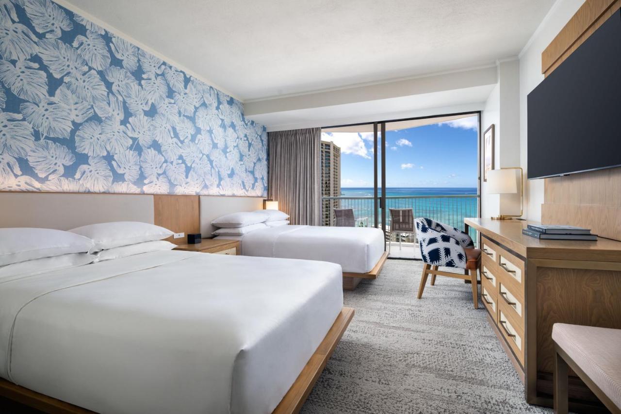 Premier Ocean Double, Guest room, 2 Double, Ocean view at Sheraton Princess Kaiulani Waikiki Beach