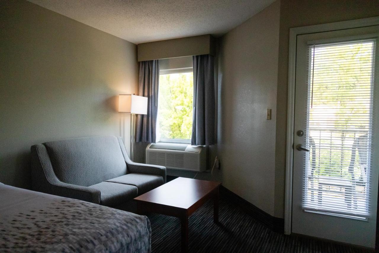 Queen Room with Two Queen Beds w/ fire place & private balcony at Twin Mountain Inn & Suites
