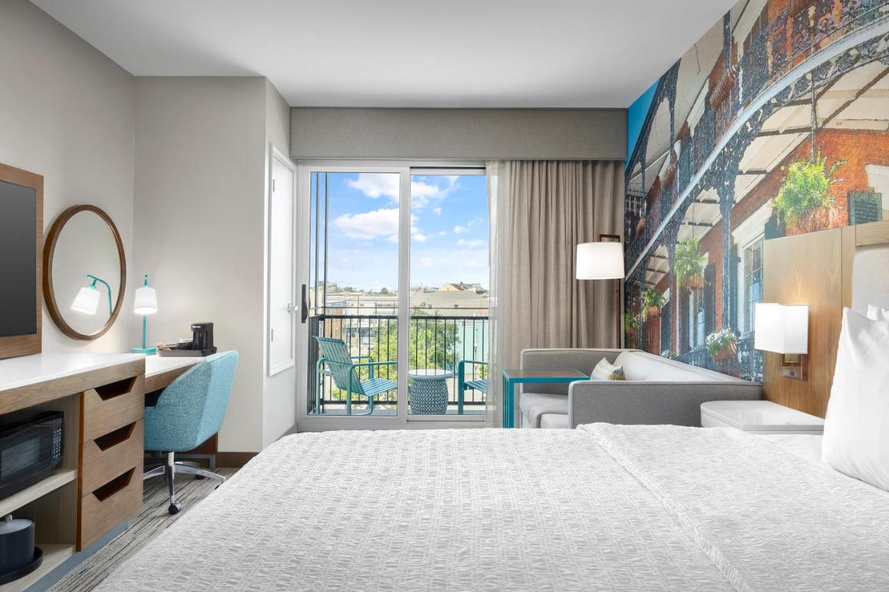 King Room with Sofa Bed and Balcony at Hampton Inn New Orleans French Quarter Market Area