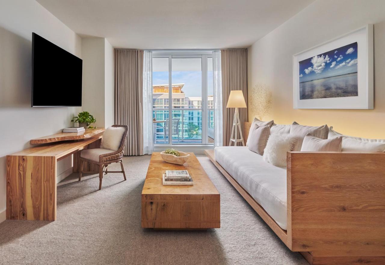 One-Bedroom King Suite with Balcony and City View at 1 Hotel South Beach