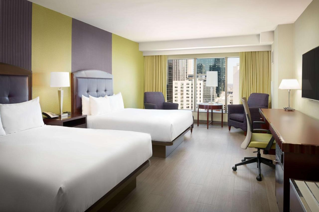 Deluxe Queen Room with Two Queen Beds and City View at Hilton Charlotte Uptown