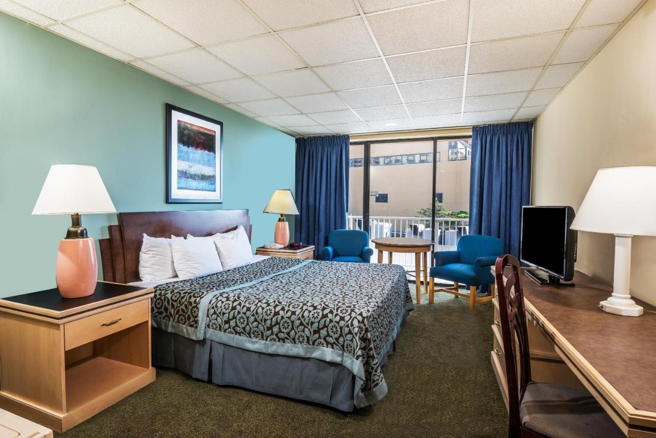 King Room with Balcony and Side View at Days Inn by Wyndham Atlantic City Oceanfront-Boardwalk