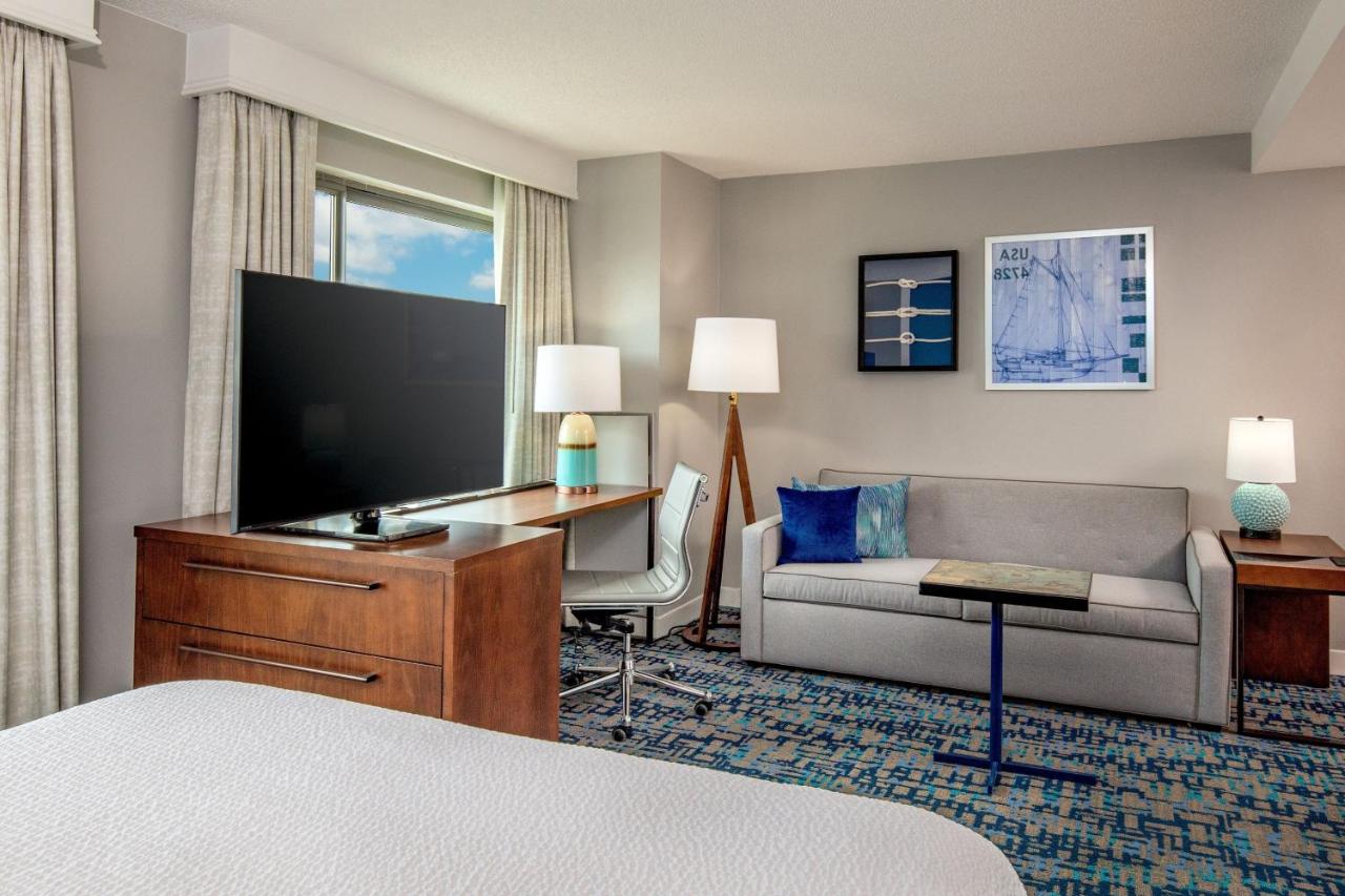 King Suite with Sofa Bed and View at Residence Inn by Marriott Boston Harbor on Tudor Wharf