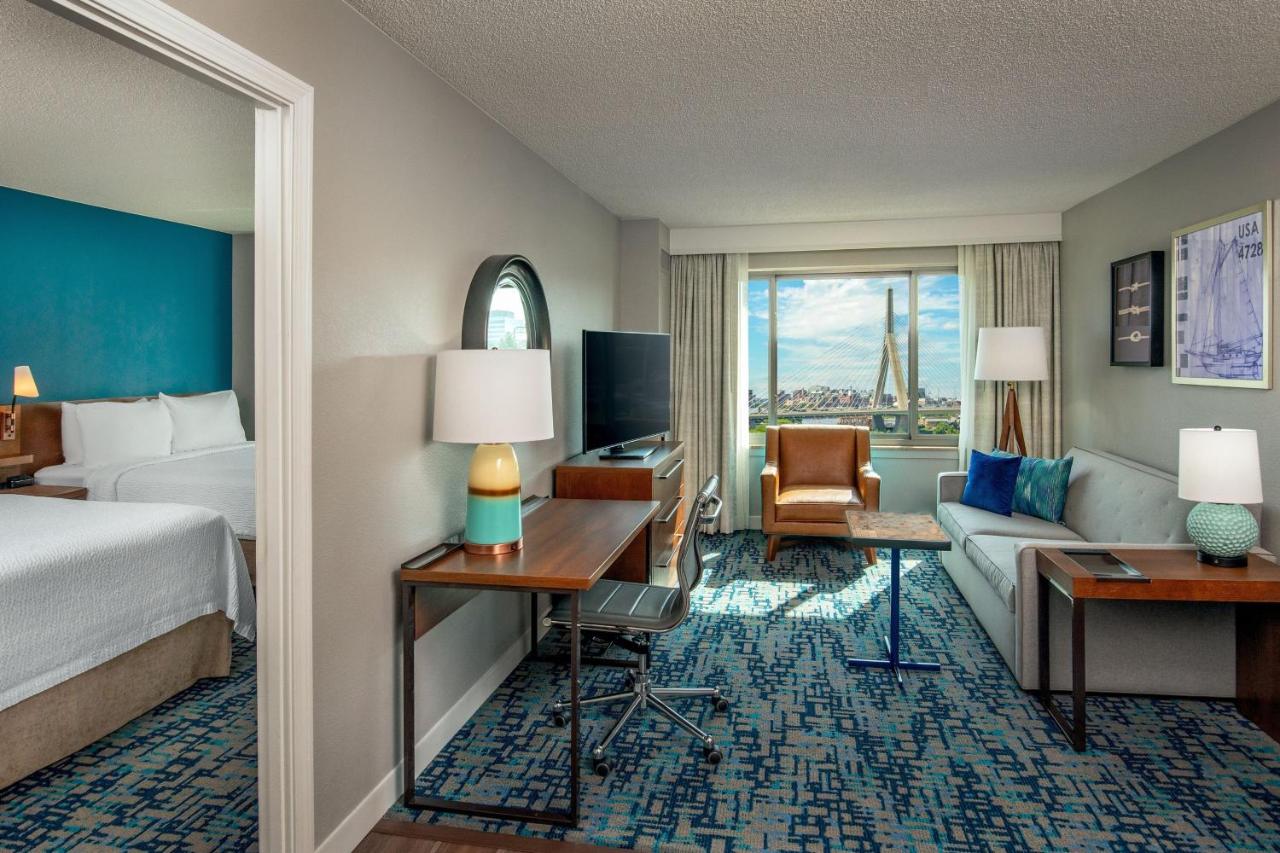 One-Bedroom Double Queen Suite with Sofabed at Residence Inn by Marriott Boston Harbor on Tudor Wharf