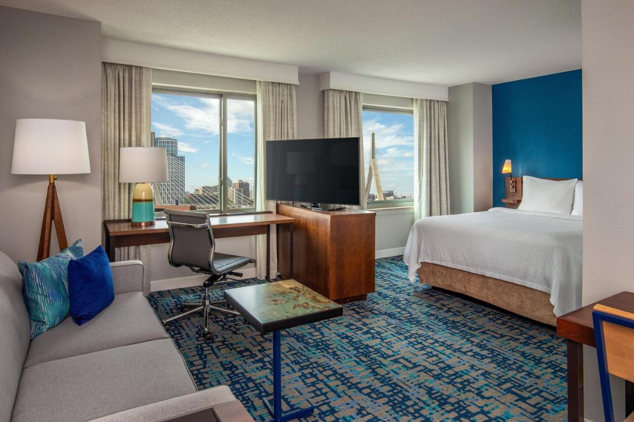 Queen Studio with Sofa Bed at Residence Inn by Marriott Boston Harbor on Tudor Wharf