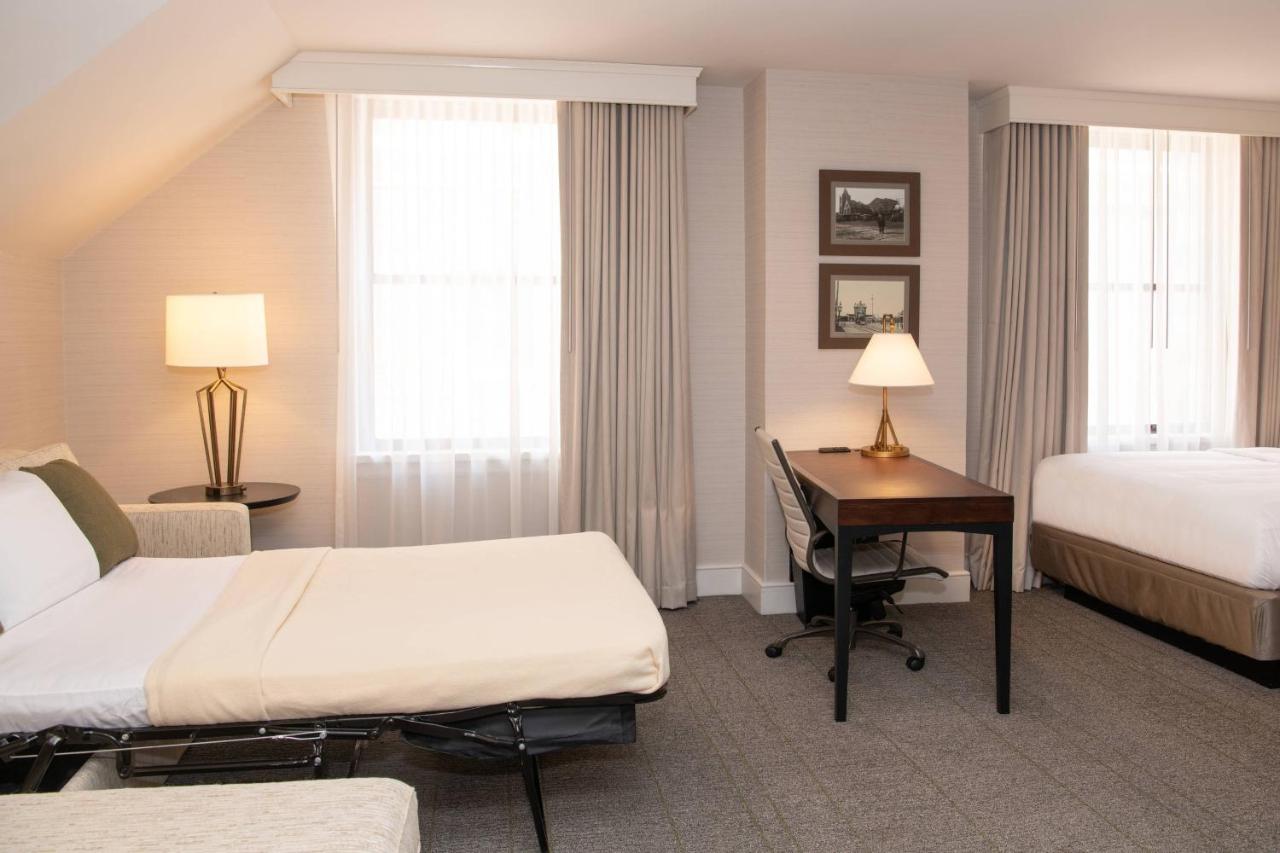 Large Queen Room with Two Queen Beds and Sofa Bed - Hearing Accessible at Marriott Syracuse Downtown