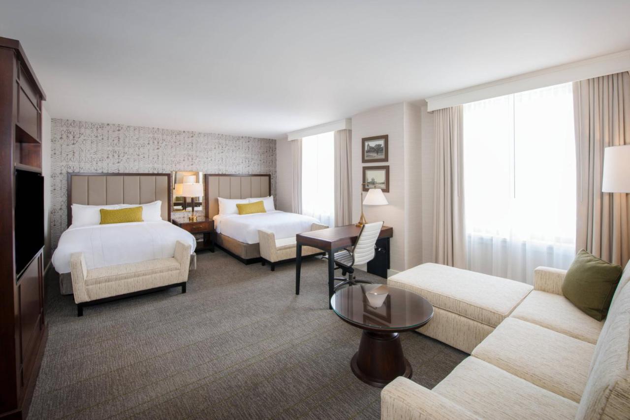 Large Queen Room with Two Queen Beds and Sofa Bed - Hearing Accessible at Marriott Syracuse Downtown