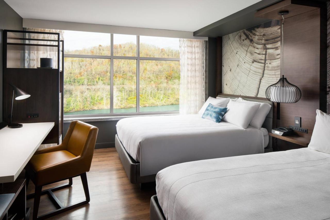 Queen Room with Two Queen Beds and River View at Morgantown Marriott at Waterfront Place