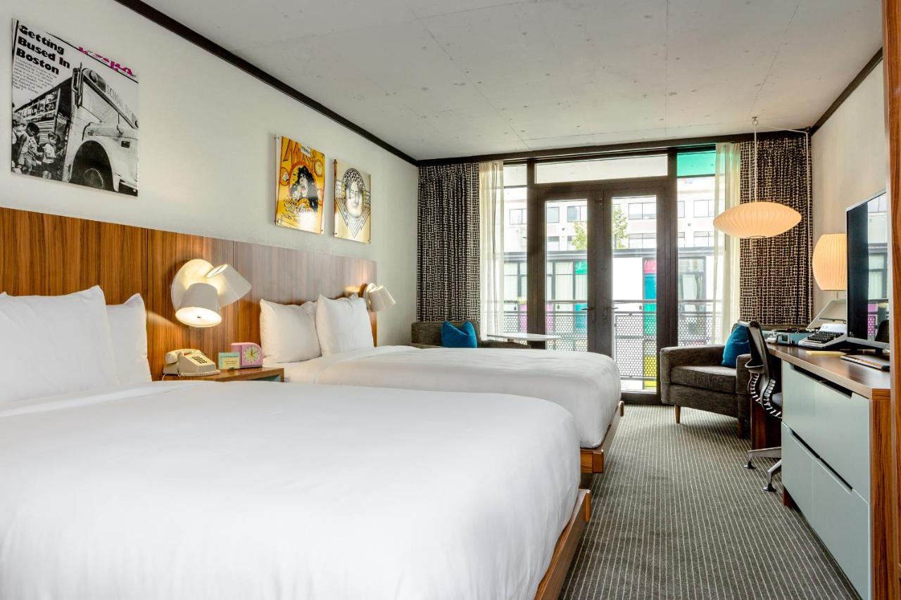 Queen Room with Two Queen Beds and Pool View at The Verb Hotel