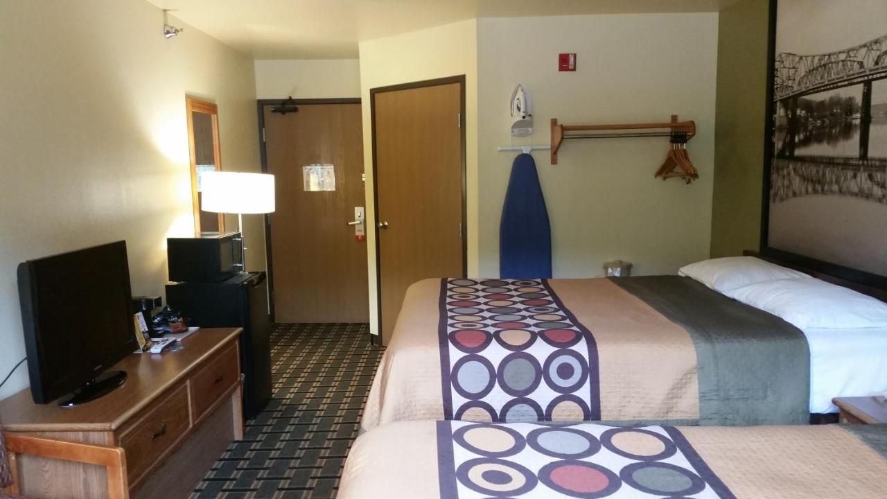 Queen Room with Two Queen Beds - Non-Smoking at Super 8 by Wyndham Wheeling/Saint Clairsville OH Area