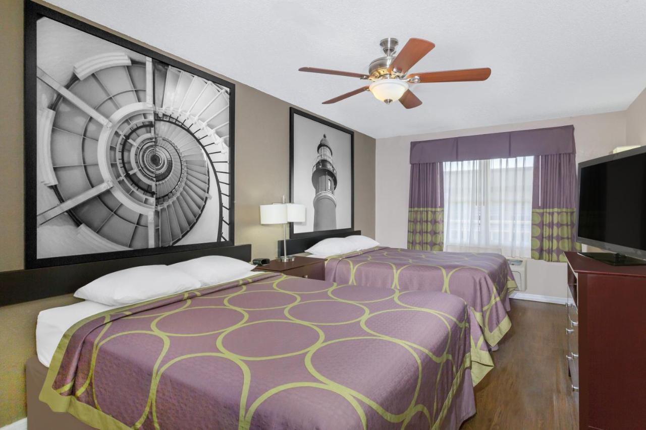 Queen Room with Two Queen Beds - Smoking at Super 8 by Wyndham Ellenton Bradenton Area