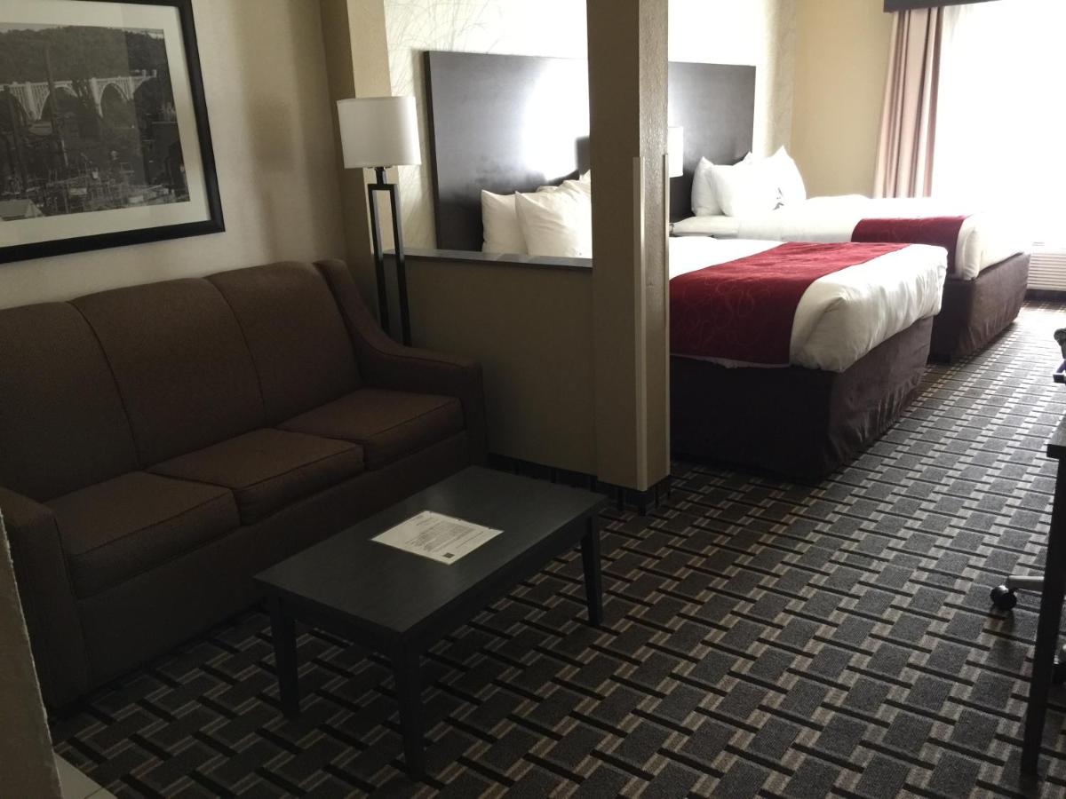 Queen Suite with Two Queen Beds with Sofabed and Bath Tub at Comfort Suites