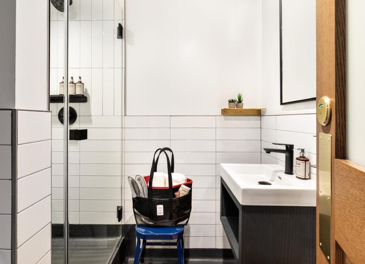 Accessible King Room Bathroom Down the Hall at The Revolution Hotel