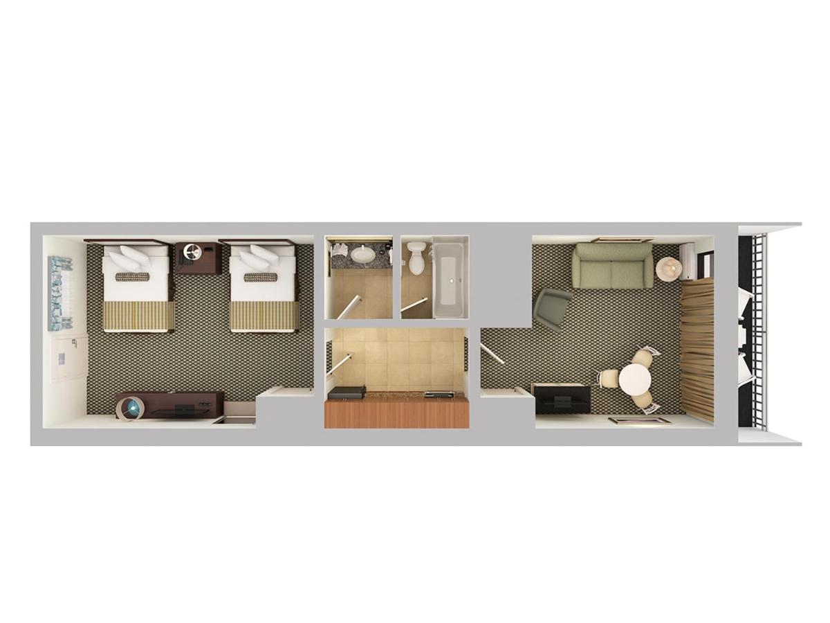 Oceanfront King Suite-1 King Bed with 1 Double Wall Bed at Coral Beach Resort and Suites