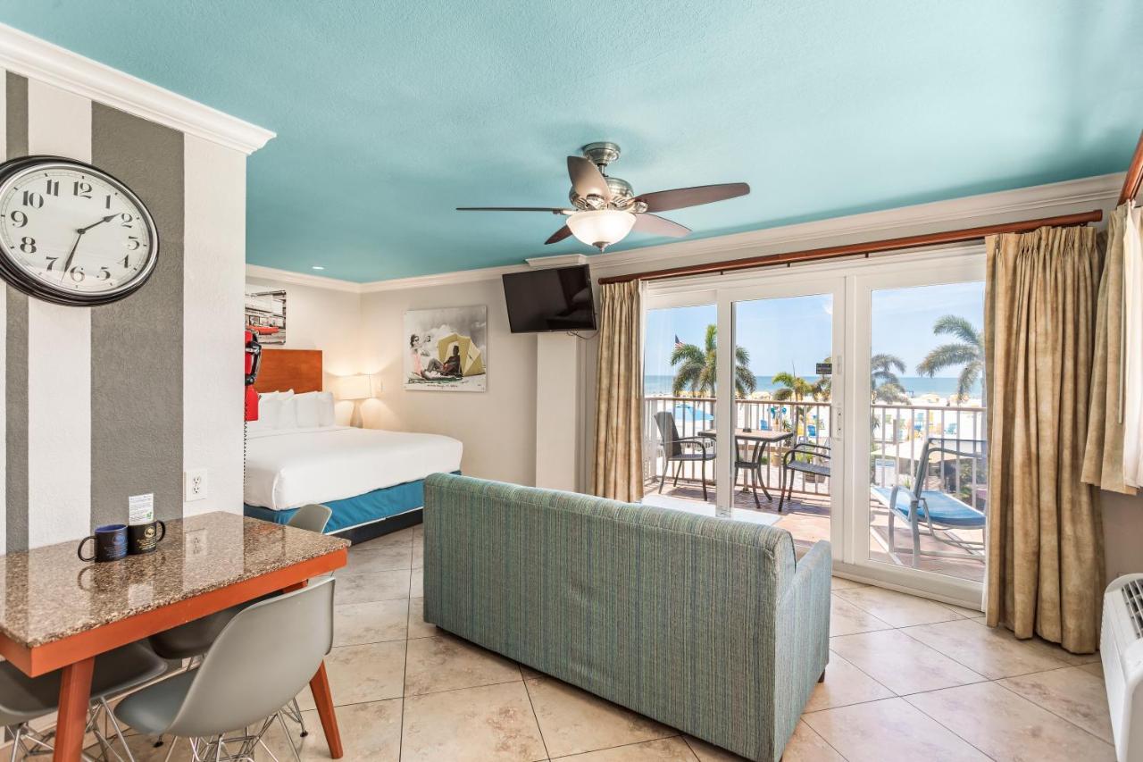 Gulf Front with Balcony Suite: 1 King Bed and 1 Sleeper Sofa at Plaza Beach Hotel Beachfront Resort