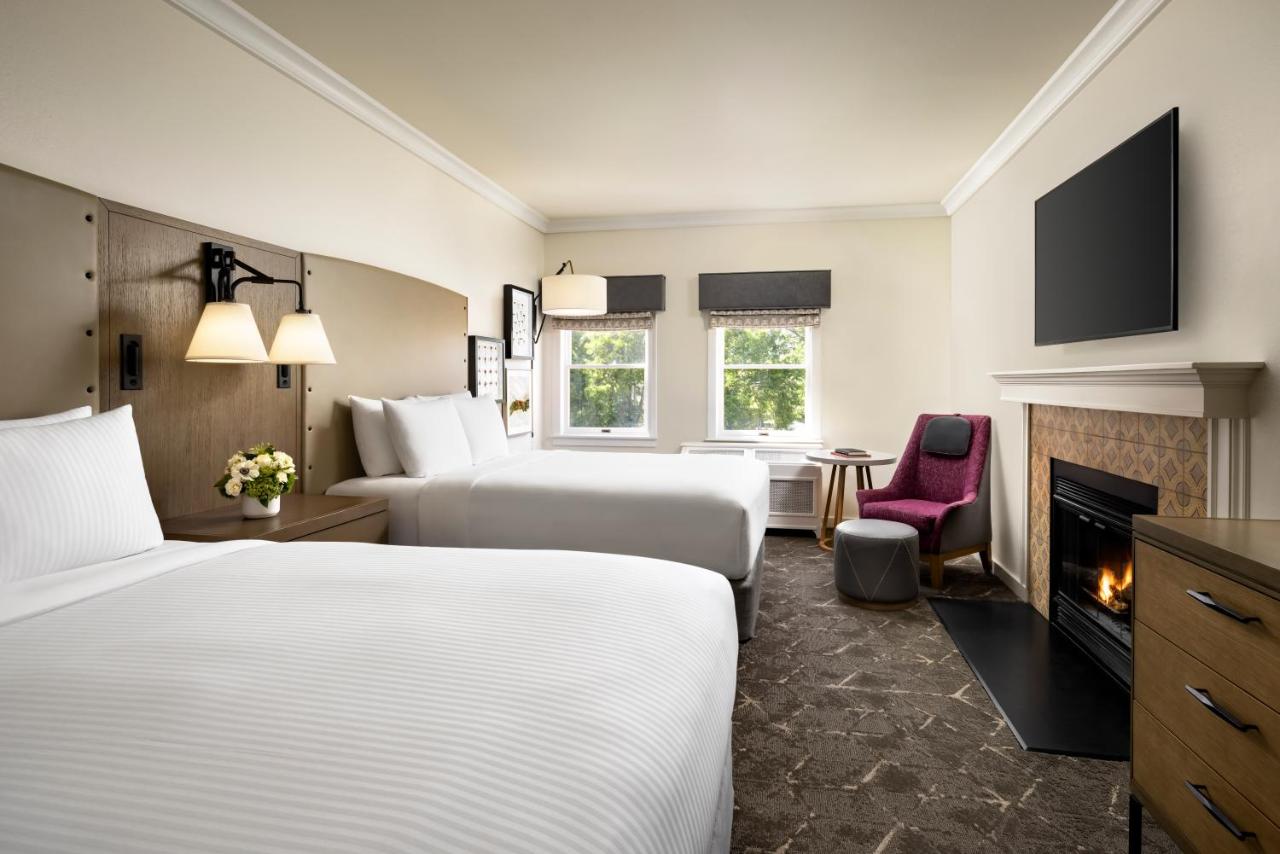 Deluxe Queen Room with Two Queen Beds, Fireplace and Garden View at Fairmont Sonoma Mission Inn & Spa