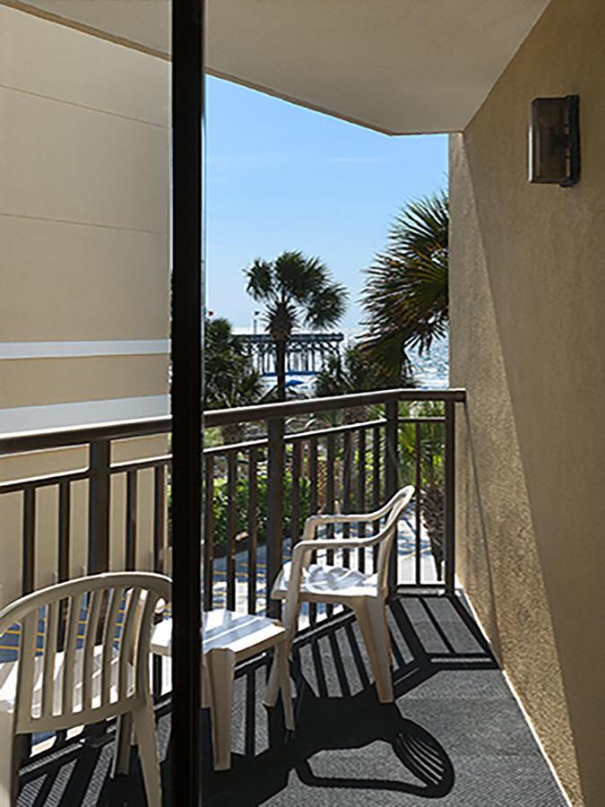 Queen Room with Two Queen Beds and Angle Ocean View - Stair Access at Holiday Pavilion Resort on the Boardwalk